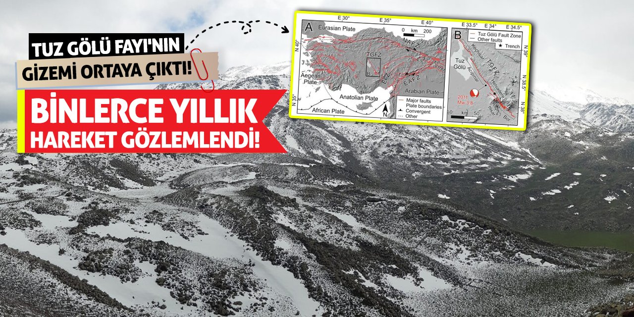 Tuz Gölü Fayı'nın Gizemi Ortaya Çıktı! Binlerce Yıllık Hareket Gözlemlendi!