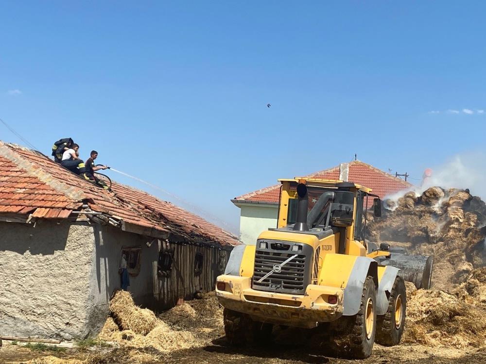 Konya'da saman balyası yangını