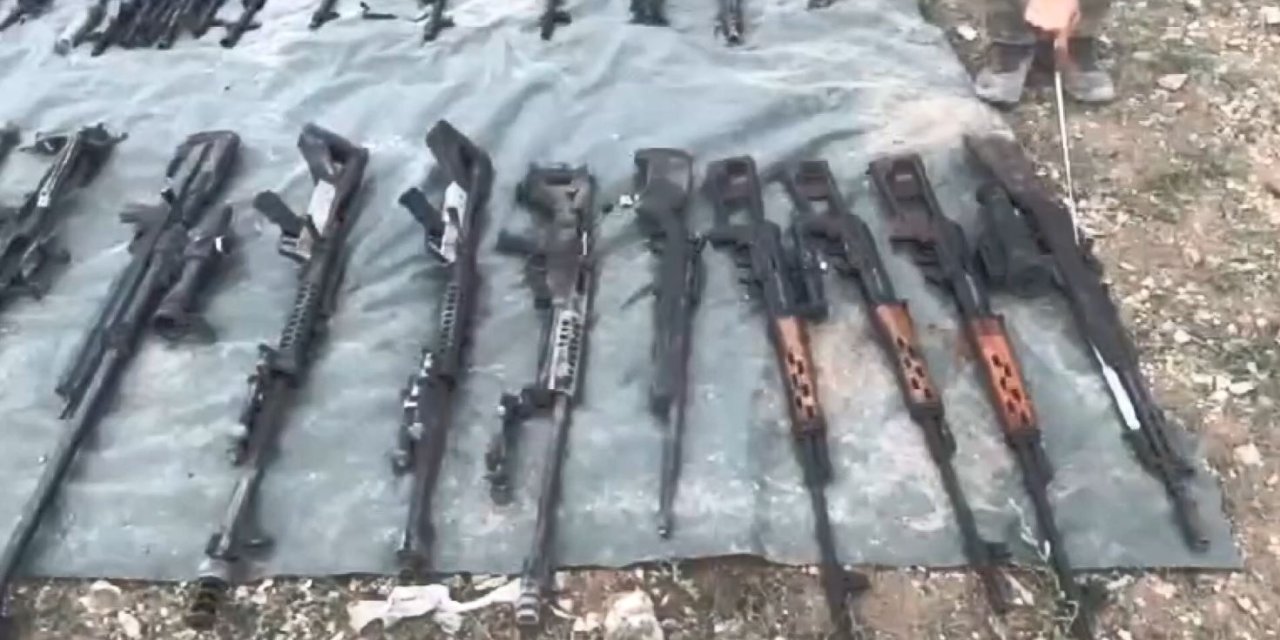 Pençe-Kilit Operasyon bölgesinde çok sayıda silah ve mühimmat ele geçirildi