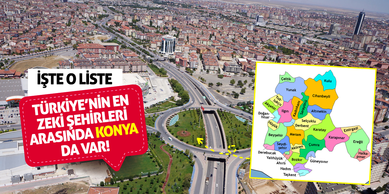 Türkiye’nin en zeki şehirleri arasında Konya da var! İşte o liste