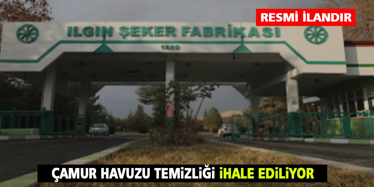 Çamur Havuzu Temizliği ihale ediliyor