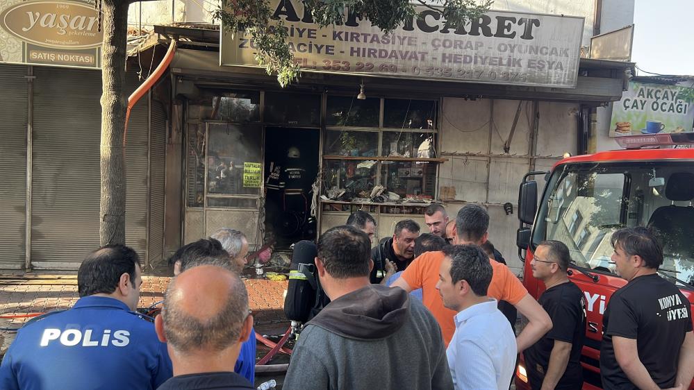 Konya’da iş yerinde korkutan yangın