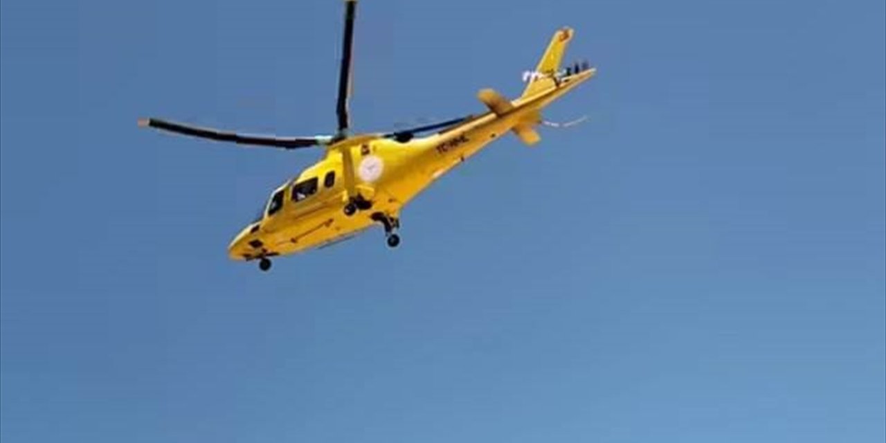 Kalp krizi geçiren hasta hava ambulansı ile Konya'ya sevk edildi