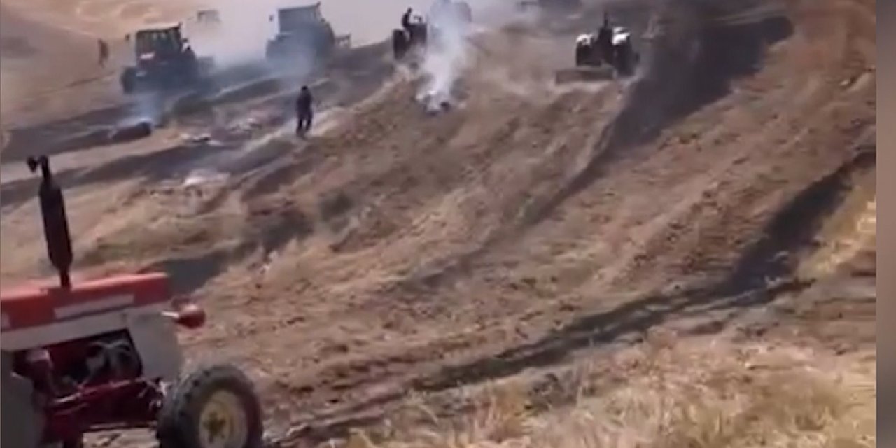 Konya'daki yangın mahallelinin dayanışmasıyla söndürüldü