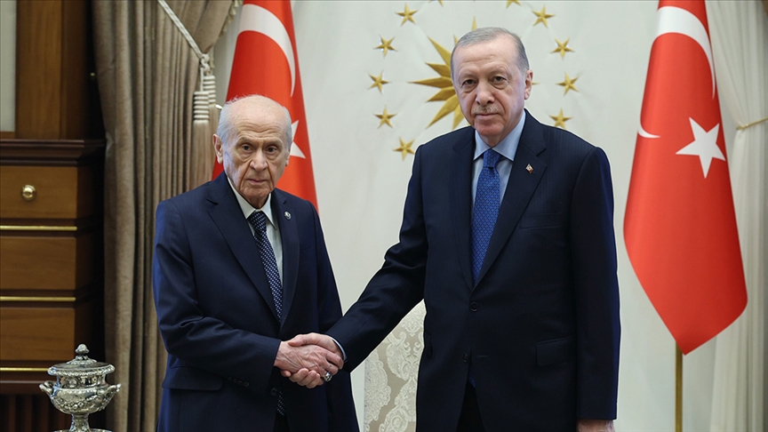 Cumhurbaşkanı Erdoğan, MHP Genel Başkanı Bahçeli ile 'Terörsüz Türkiye'ye ilişkin görüştü