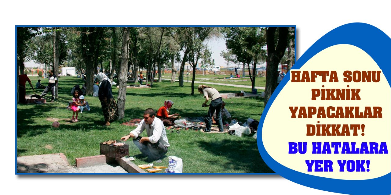 Hafta sonu piknik yapacaklar dikkat! Bu hatalara yer yok!