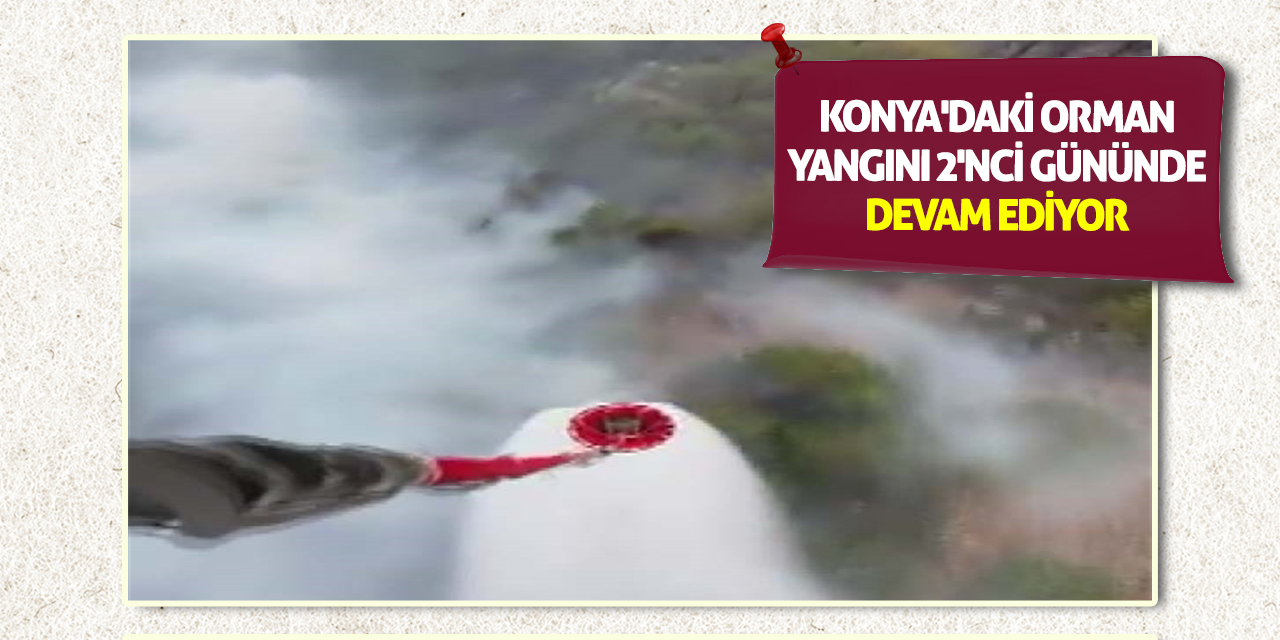 Konya'daki orman yangını 2'nci gününde devam ediyor
