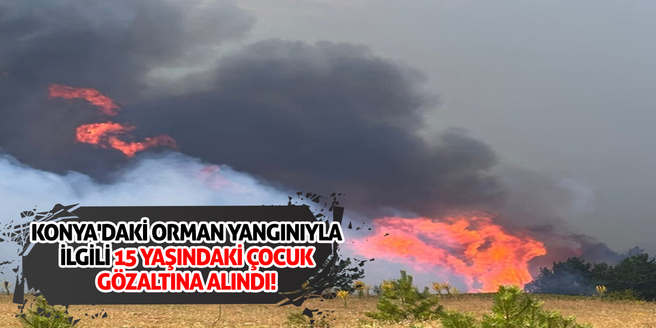 Konya'daki orman yangınıyla ilgili 15 yaşındaki çocuk gözaltına alındı!