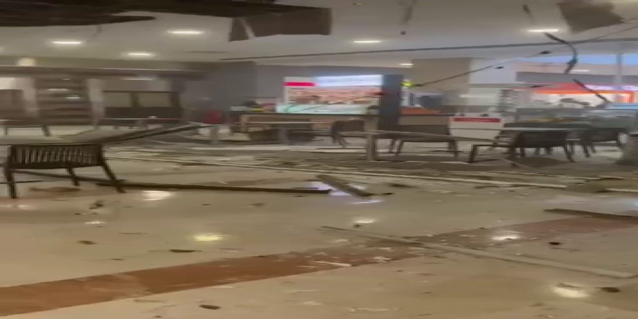 AVM’nin yemek katının asma tavanı çöktü