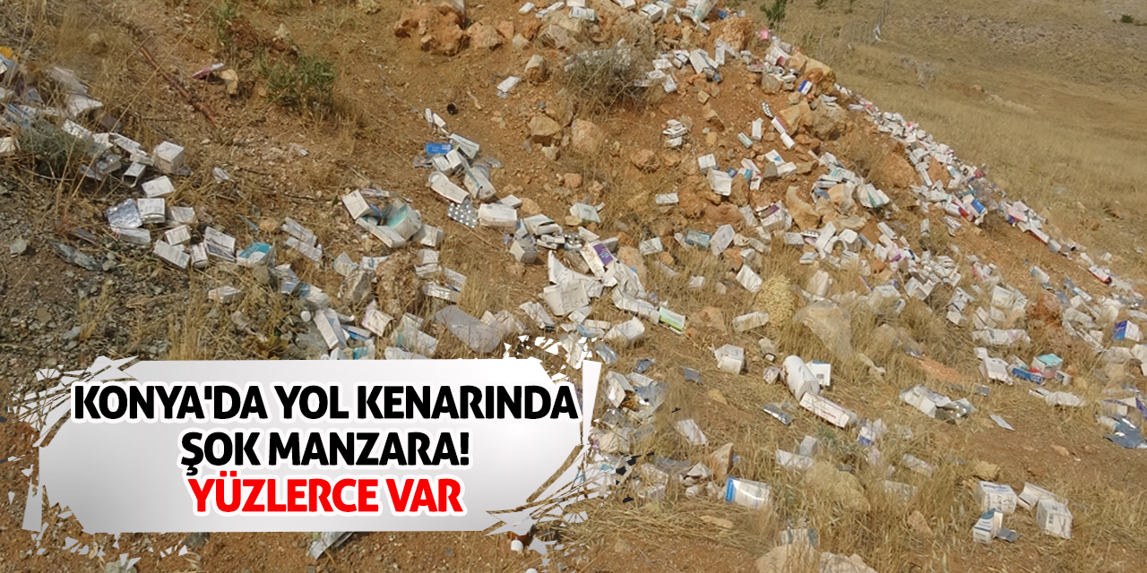 Konya'da Yol Kenarında Şok Manzara! Yüzlerce Var