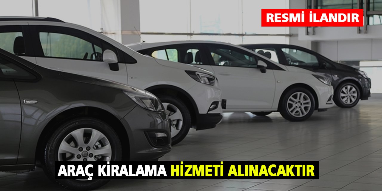 Araç Kiralama Hizmeti Alınacak