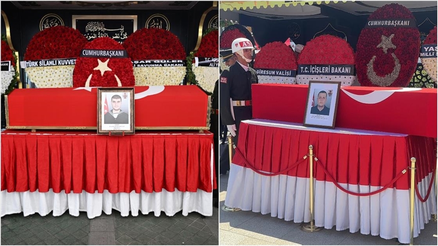 Şehit olan iki asker son yolculuklarına uğurlandı