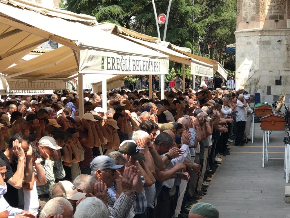 Konya'da Motorcu Genç Son Yolculuğuna Uğurlandı