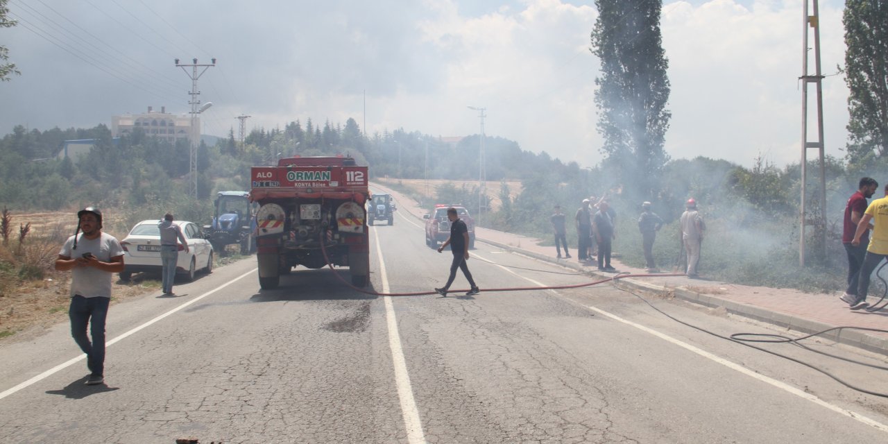 Konya alev alev yandı! Yangın kampüse kadar ilerledi!