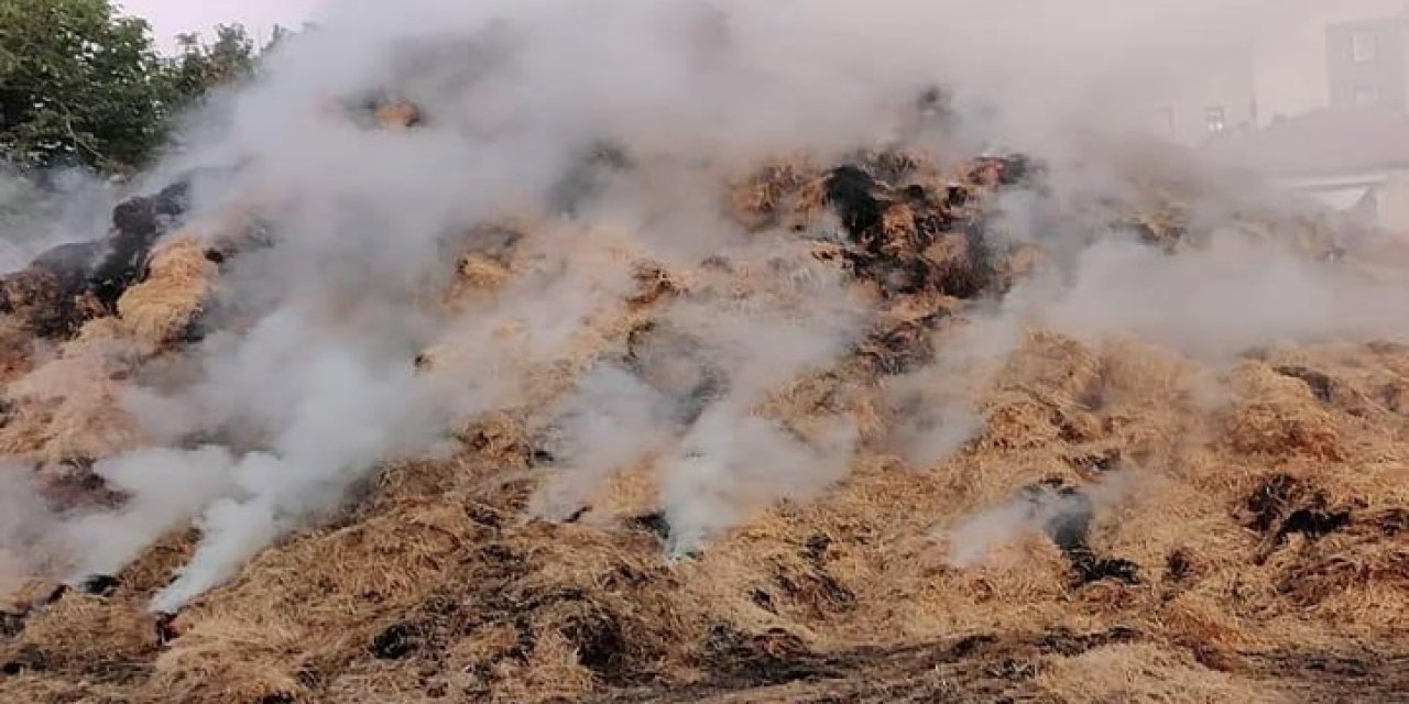 Konya'da 100 ton saman balyasını göz göre göre yaktılar!