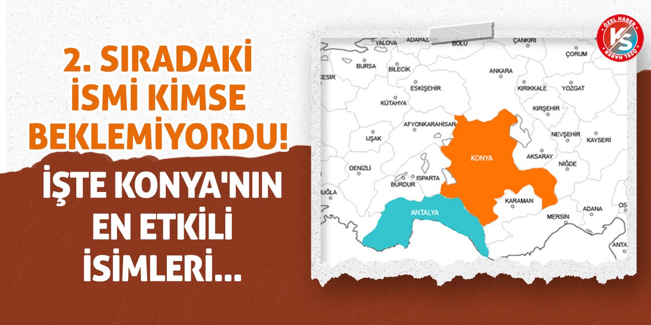 2. Sıradaki İsmi Kimse Beklemiyordu! İşte Konya'nın En Etkili İsimleri...