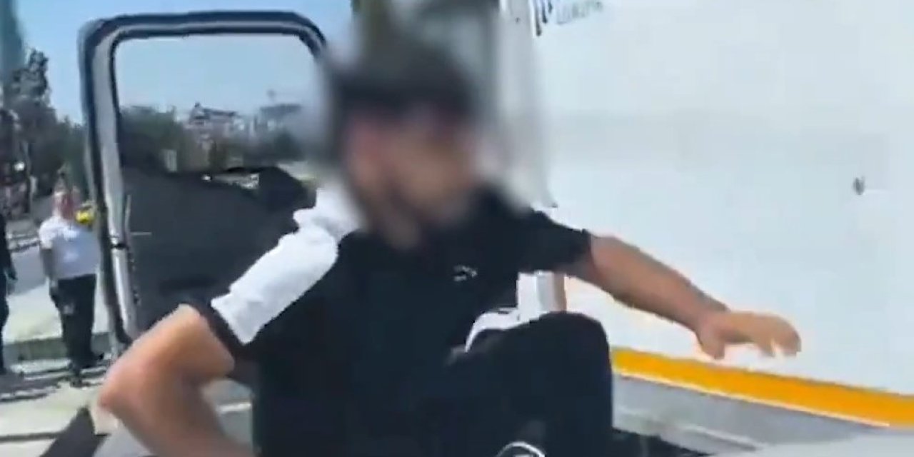 Trafikte Şehir Eşkıyası! Kamyonet Şoförü Gözaltına Alındı
