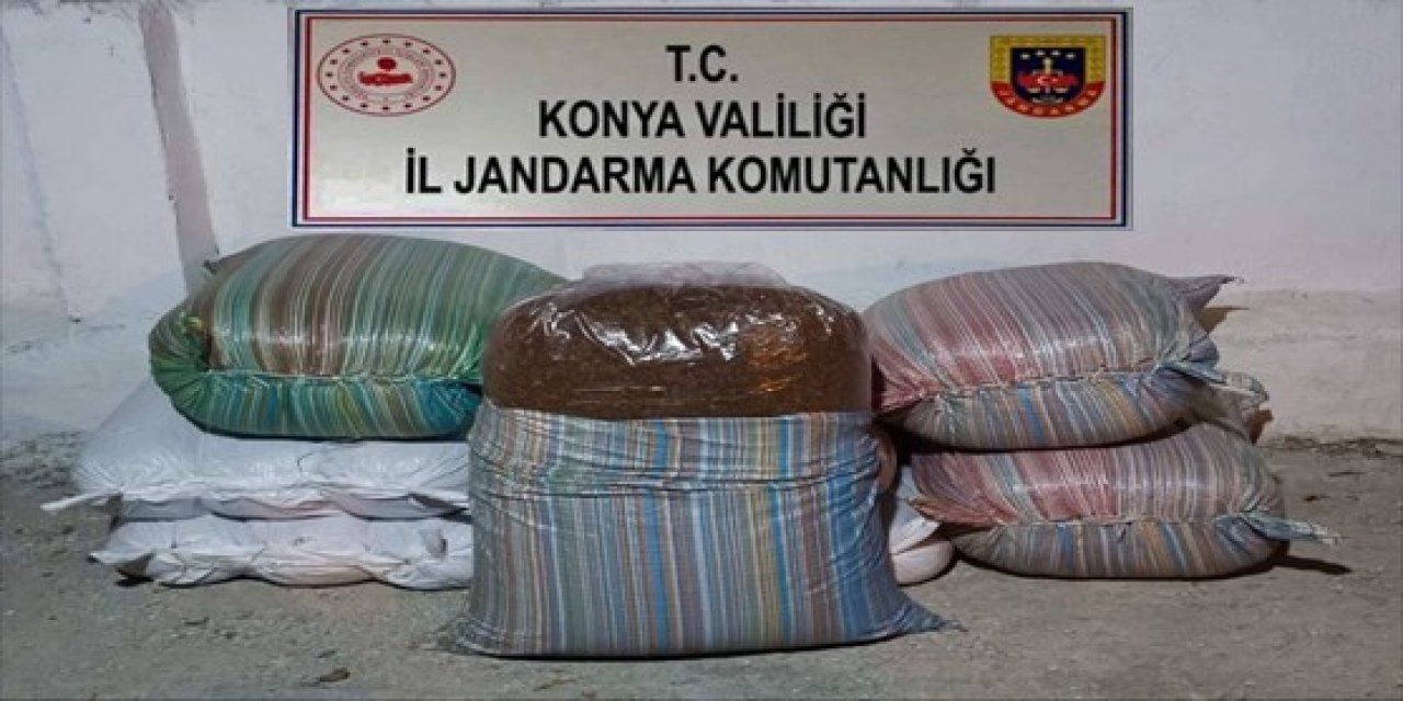 Konya'da 520 kilo kaçak tütün ele geçirildi