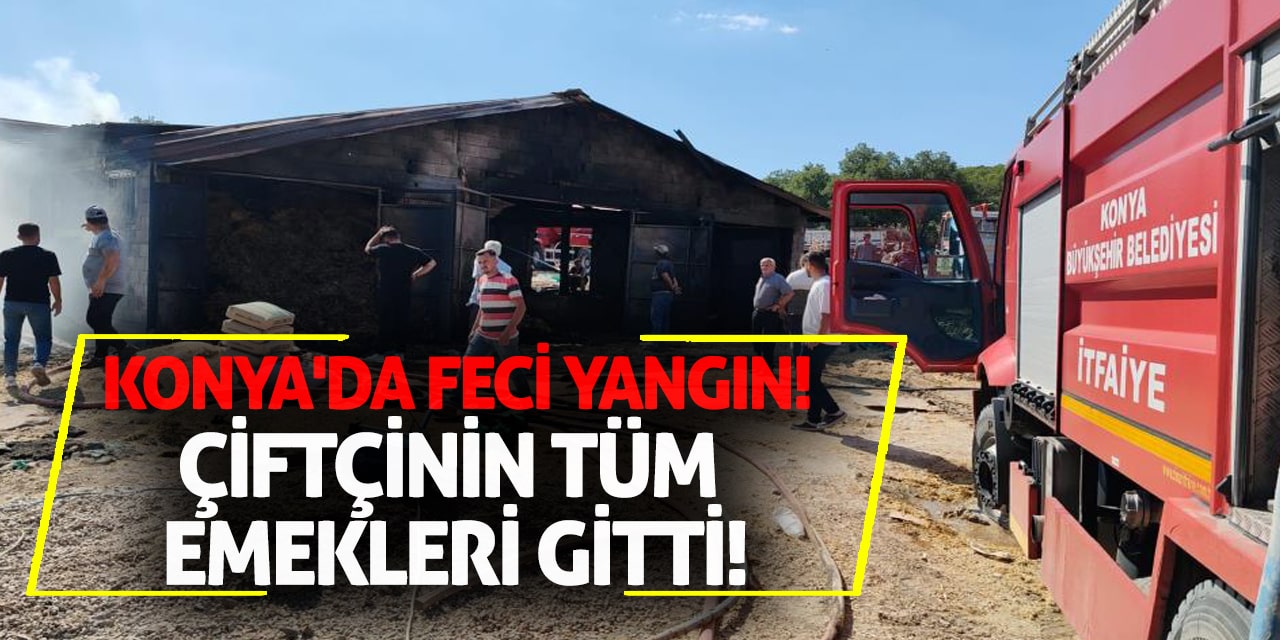 Konya'da feci yangın! Çiftçinin tüm emekleri gitti!