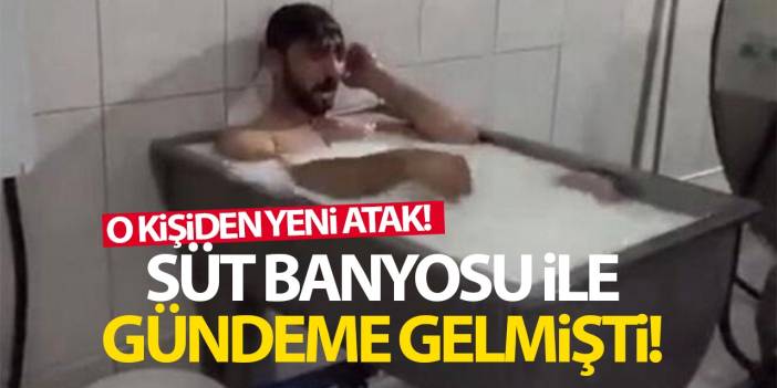 Konya'da Süt Banyosu İle Gündeme Gelen O Kişiden Yeni Atak!