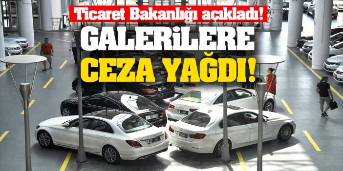 Ticaret Bakanlığı açıkladı! Galerilere ceza yağdı!