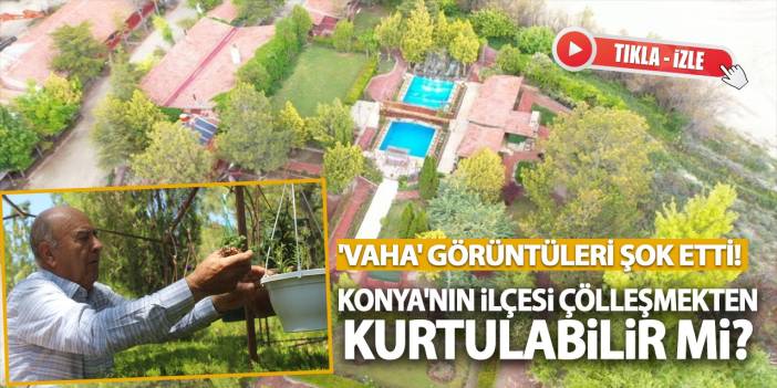 Konya'nın O İlçesi Çölleşmekten Kurtulabilir Mi? 'Vaha' Görüntüleri Şok Etti! (tıkla-izle)