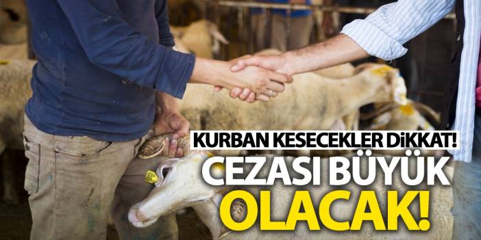 Kurban Keseceklere Dikkat! Cezası Büyük Olacak!