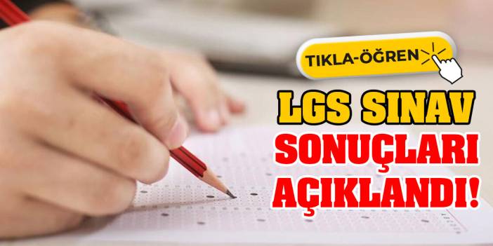 Son dakika: LGS Sınav Sonuçları Açıklandı!