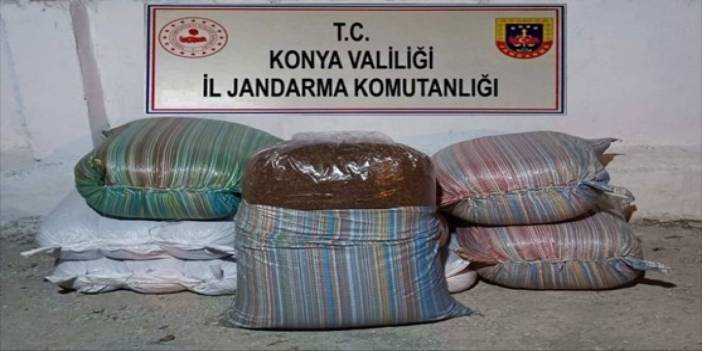 Konya'da 520 kilo kaçak tütün ele geçirildi