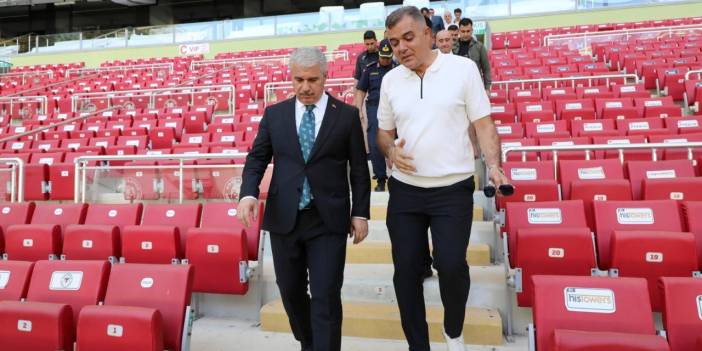 Vali Akın'dan dev maç öncesi stadyuma ziyaret