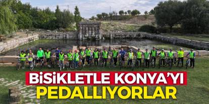 Bisikletle Konya’yı Pedallıyorlar