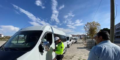 Konya'da okul servislerine denetim