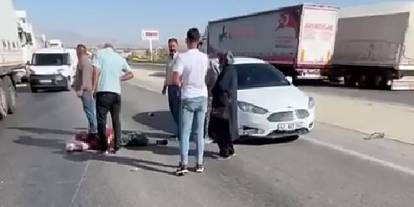 Konya'da otomobil ile motosiklet çarpıştı: 1 yaralı