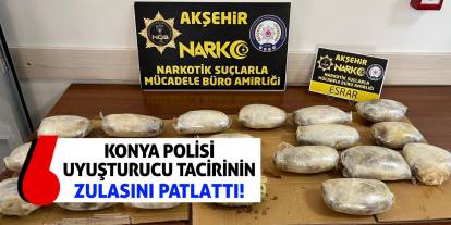 Konya Polisi Uyuşturucu Tacirinin Zulasını Patlattı!