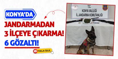 Konya’da Jandarmadan 3 İlçeye Çıkarma! 6 Gözaltı!