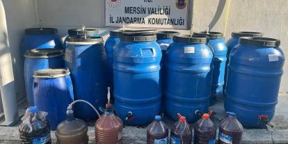 Mersin'de 3 ton sahte içki ele geçirildi