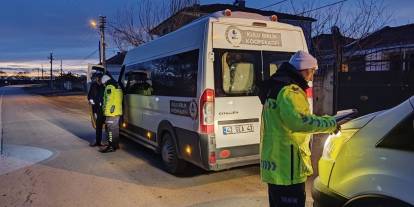 Konya'da okul servisleri denetlendi