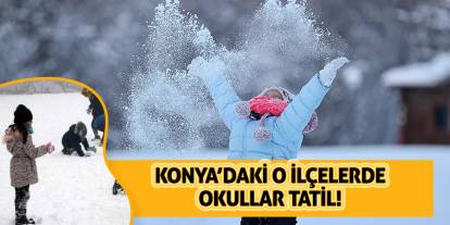 Konya’daki bu ilçelerde okullar tatil!