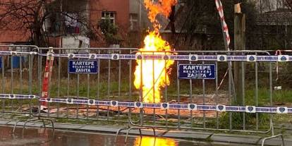 Altı gündür yanan metan gazının başından biran bile ayrılmıyorlar