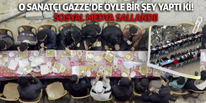 O Sanatçı Gazze'de Öyle Bir Şey Yaptı Ki! Sosyal Medya Sallandı!