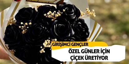 Girişimci gençler, özel günler için çiçek üretiyor