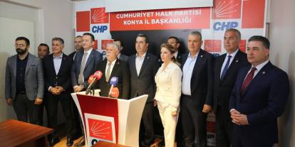 CHP Genel Başkan Yardımcısı Erhan Adem, Konya'da basın toplantısı düzenledi