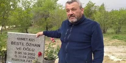 Karnında bebeği ile öldürülen Beste'nin mezarına Anneler Günü ziyareti