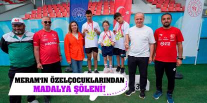 Meram'ın özel çocuklarından madalya şöleni!