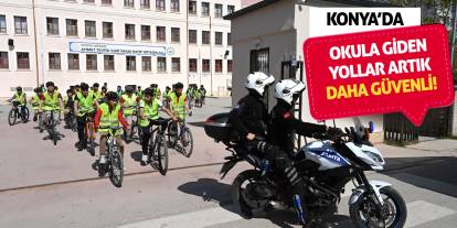 Konya'da okula giden yollar artık daha güvenli!