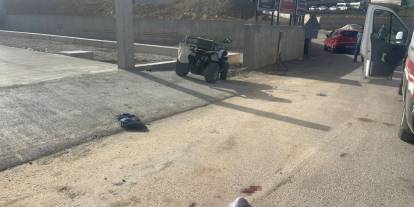 Konya'da ATV motoru devrildi! 1 yaralı!