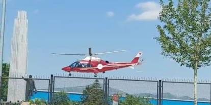 Konya'da hava ambulansı kalp krizi geçiren hasta için havalandı