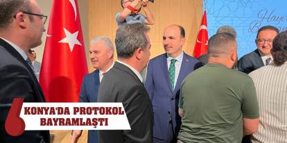 Konya'da protokol bayramlaştı
