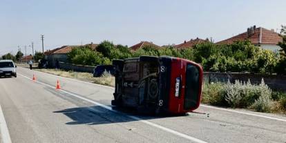 Konya'da otomobil devrildi: 4 yaralı