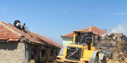 Konya'da saman balyası yangını